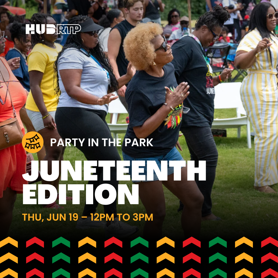 Attendees dancing at last year's Juneteenth event.