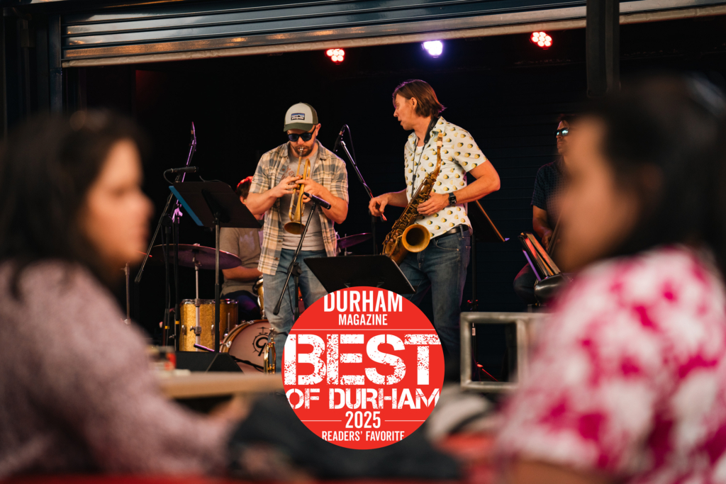 Boxyard RTP was selected among the best places to watch live music by Durham Magazine.