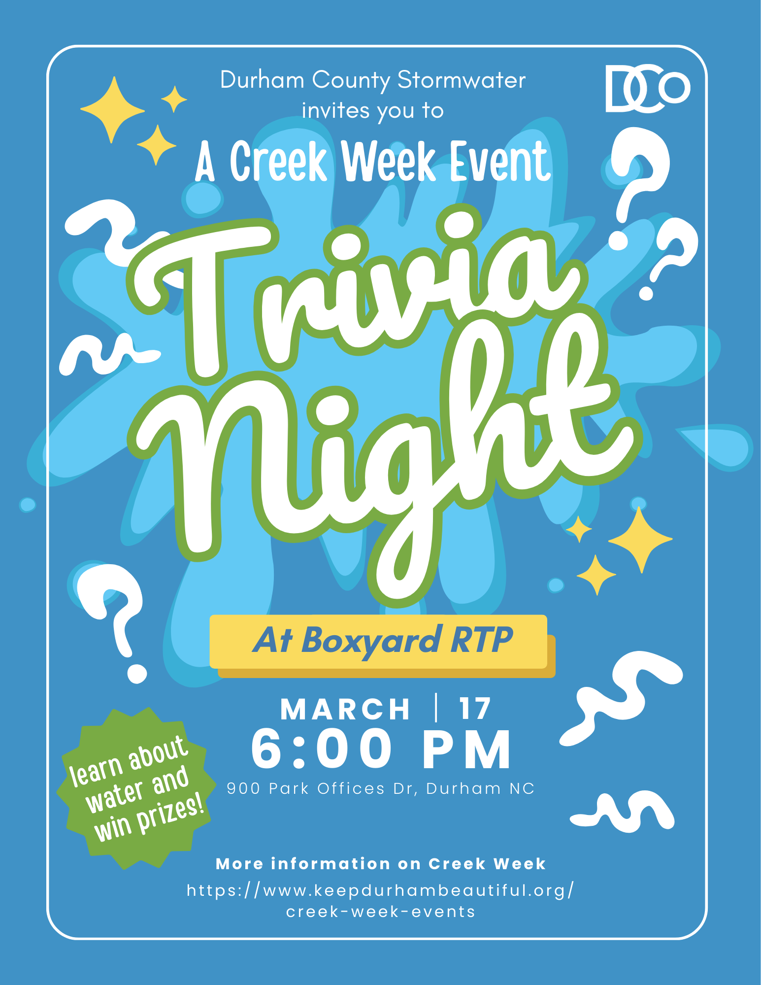 Trivia Week Schedule Creek Week at Hammered Trivia | Boxyard RTP
